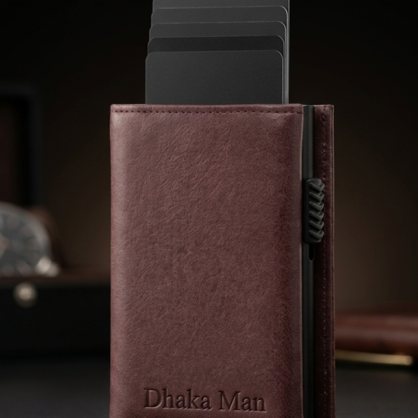 Genuine Full Grain Leather Executive Wallet - Chocolate