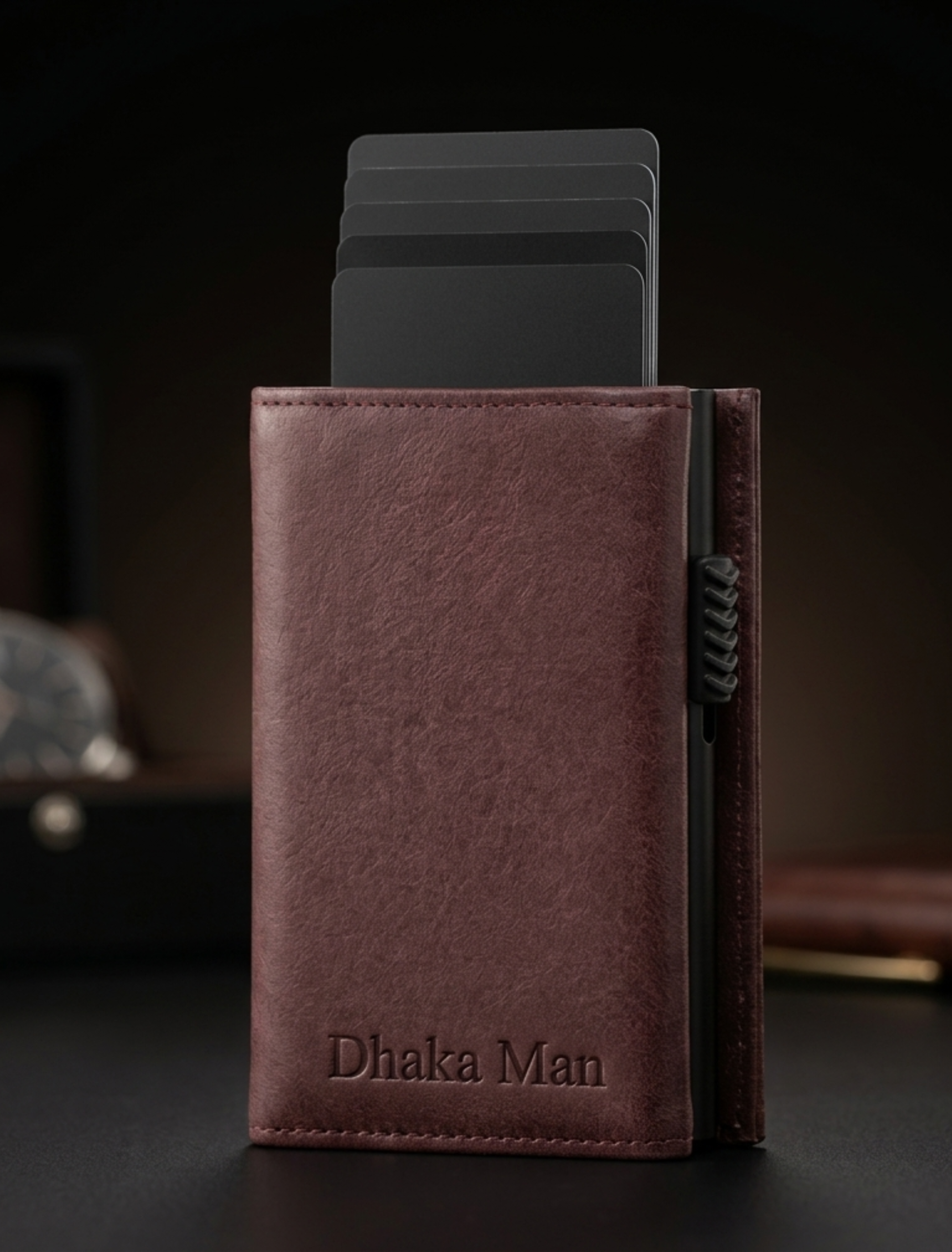 2 Genuine Full Grain Leather Executive Wallet - Chocolate - Image 1